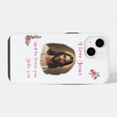 Coque Pour iPhone 14 J'aime Jésus (Verso Horizontal)