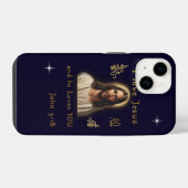 Coque Pour iPhone 14 J'aime Jésus (Verso Horizontal)