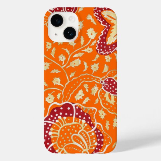 Coque Pour iPhone 14 J'aime le coque iphone Batik (Verso)