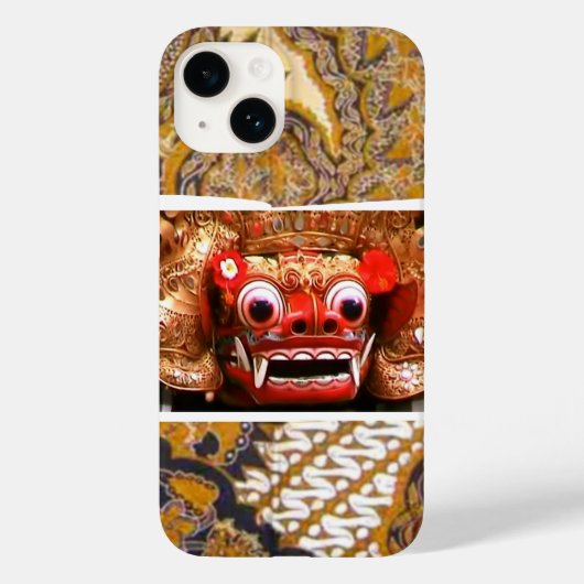 Coque Pour iPhone 14 J'aime le coque iphone Batik (Verso)