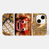 Coque Pour iPhone 14 J'aime le coque iphone Batik (Verso (horizontal))