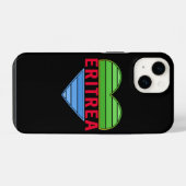 Coque Pour iPhone 14 J'aime l'Érythrée, Cœur Érythréen (Verso Horizontal)