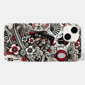 Coque Pour iPhone 14 Japonais Geisha coque iphone - Design et Durable (Verso (horizontal))