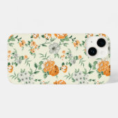 Coque Pour iPhone 14 Jardin Jaune doux motif floral (Verso Horizontal)