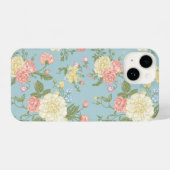 Coque Pour iPhone 14 Jardin Peony motif floral (Verso Horizontal)