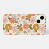 Coque Pour iPhone 14 Jardin rose et orange Motif (Verso Horizontal)