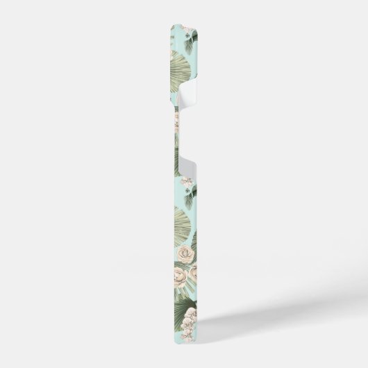 Coque Pour iPhone 14 Jardin tropical Motif orchidée et palmier (Côté gauche)