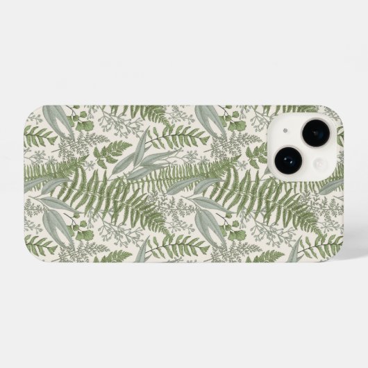 Coque Pour iPhone 14 Jardin vert fleuri (Verso Horizontal)