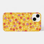 Coque Pour iPhone 14 Jaune Floral Ditsy (Verso Horizontal)