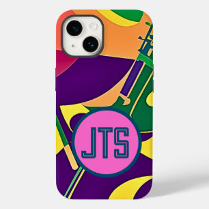 Coque Pour iPhone 14 Jazz chaud avec coque iphone de monogramme Customi