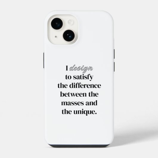 Coque Pour iPhone 14 Je conçois des coques pour iPhone (Verso)