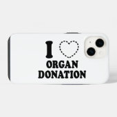 Coque Pour iPhone 14 Je {MISSING HEART} DON D'ORGANE (Verso Horizontal)