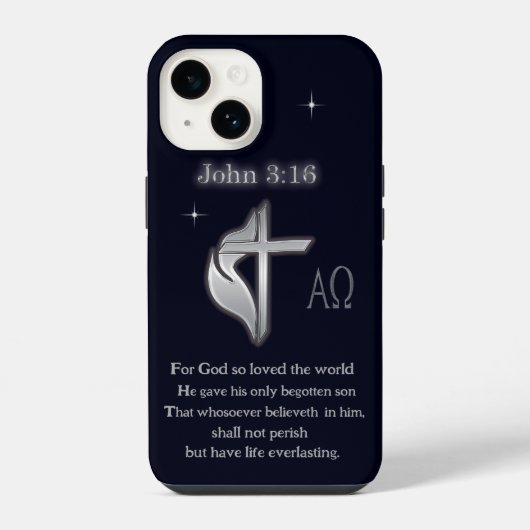Coque Pour iPhone 14 Jean 3:16 (Verso)