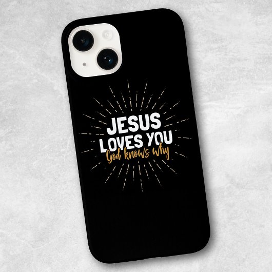 Coque Pour iPhone 14 Jésus t'aime - Dieu sait pourquoi le coque iphone