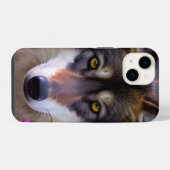 Coque Pour iPhone 14 Jeune loup fixe  (Verso Horizontal)