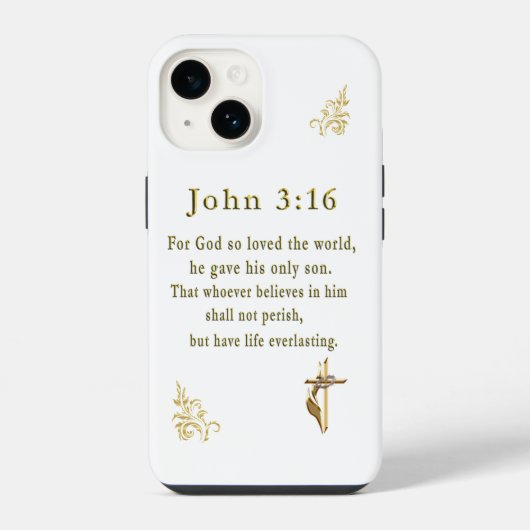Coque Pour iPhone 14 John 3:16 (Verso)