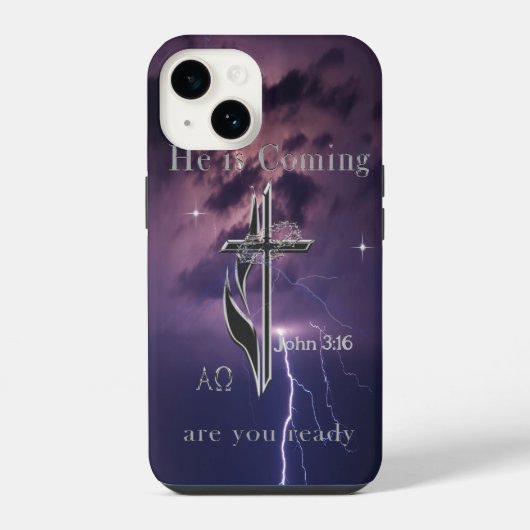 Coque Pour iPhone 14 John 3:16 (Verso)