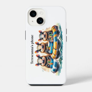 Coque Pour iPhone 14 Joli Cartoon Armadillos Avoir Un Tuyau Amusant Sur