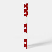 Coque Pour iPhone 14 Joli Rouge Blanc pois rétro motif Monogramme (Côté droit)