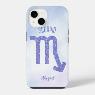 Coque Pour iPhone 14 Joli signe astrologique Scorpion violet personnali
