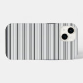 Coque Pour iPhone 14 Jolies rayures blanches grises (Verso Horizontal)