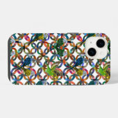 Coque Pour iPhone 14 Jolis perruches. (Verso Horizontal)