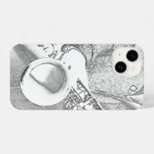 Coque Pour iPhone 14 joueur de saxophone (Verso Horizontal)