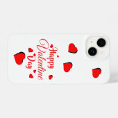 Coque Pour iPhone 14 Joyeuse Saint Valentin blanc (Verso Horizontal)