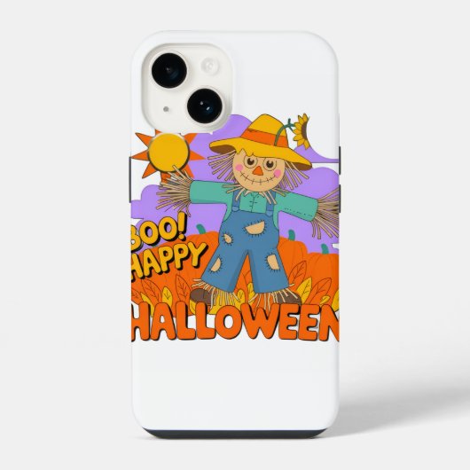 Coque Pour iPhone 14 Joyeux Halloween garçon  (Verso)