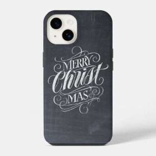 Coque Pour iPhone 14 Joyeux Noël Calligraphie Religieuse Tableau Noir C