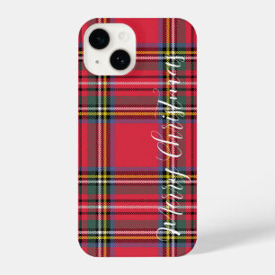 Coque Pour iPhone 14 Joyeux Noël Rouge Plaid