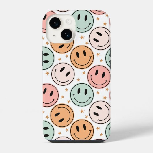 Coque Pour iPhone 14 Joyeux visage (Verso)
