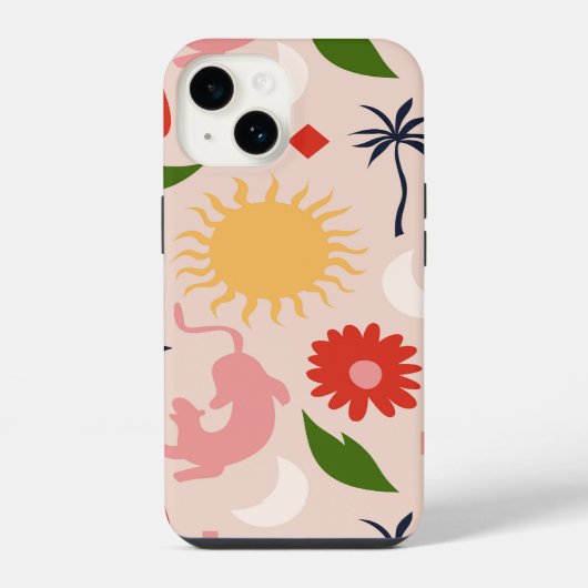 Coque Pour iPhone 14 Jungle céleste (Verso)