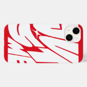 Coque Pour iPhone 14 Just Me - coque iphone rouge (Verso (horizontal))