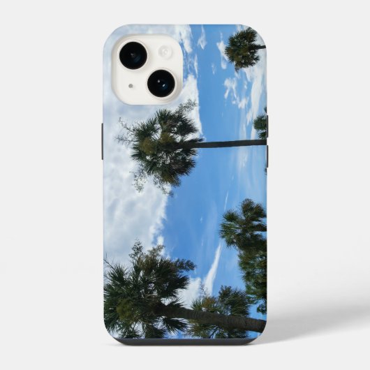 Coque Pour iPhone 14 Juste des palmiers (Verso)