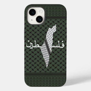 Coque Pour iPhone 14 Keffiyeh Palestine Motif Vert
