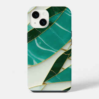 Coque Pour iPhone 14 Kintsugi marbre de jade esthétique