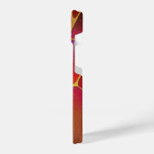 Coque Pour iPhone 14 Kintsugi rouge et or (Côté gauche)