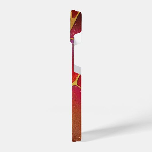 Coque Pour iPhone 14 Kintsugi rouge et or (Côté gauche)