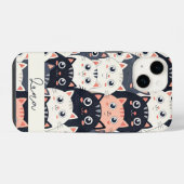 Coque Pour iPhone 14 Kitty Kat Kaleidoscope (Verso Horizontal)