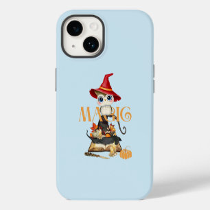 Coque Pour iPhone 14 La Chouette Sorcière Magique Thème Halloween d'Aut