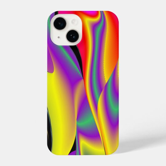 Coque Pour iPhone 14 La magie des couleurs Abstrait Rainbowart 3D (Verso)