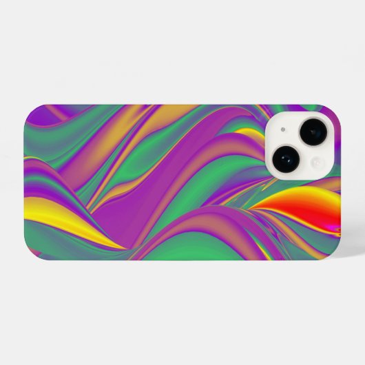 Coque Pour iPhone 14 La magie des couleurs Abstrait Rainbowart 3D (Verso Horizontal)