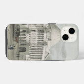 Coque Pour iPhone 14 La Maison Blanche, Capitole à Washington Lithograp (Verso Horizontal)