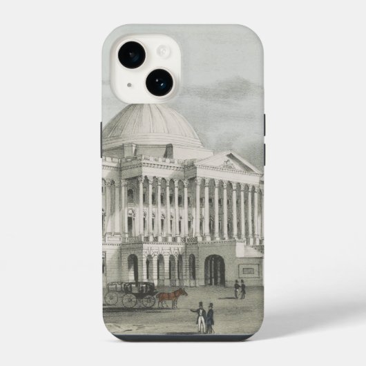 Coque Pour iPhone 14 La Maison Blanche, Capitole à Washington Lithograp (Verso)