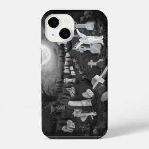 Coque Pour iPhone 14 La nuit sur le cimetière - Angel avec Diable