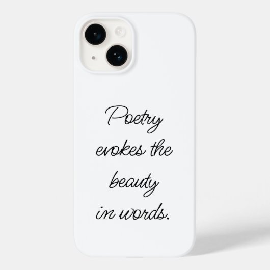 Coque Pour iPhone 14 La poésie évoque le coque iphone (Verso)