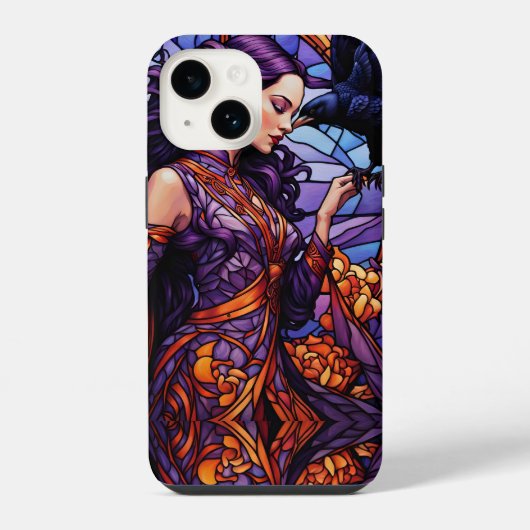Coque Pour iPhone 14 La princesse et le corbeau (Verso)