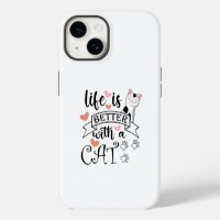 La vie est meilleure avec un chat citation slogan