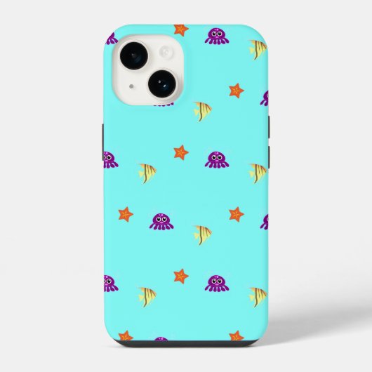 Coque Pour iPhone 14 La vie marine (Verso)
